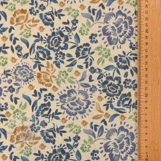 Dekorativna tkanina Linenlook Blue roses digital print
