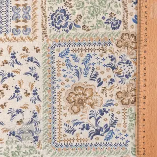 Dekorativna tkanina Linenlook Blue heritage digital print