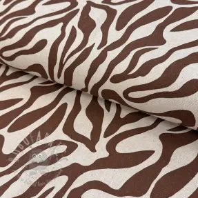 Dekorativna tkanina Linenlook Animal dark brown