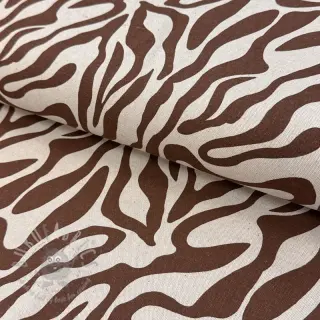Dekorativna tkanina Linenlook Animal dark brown
