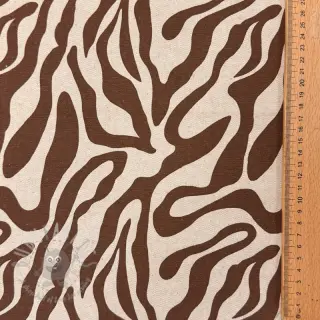 Dekorativna tkanina Linenlook Animal dark brown