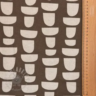Dekorativna tkanina Linenlook Abstract brown