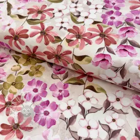 Dekorativna tkanina Floralia pink digital print