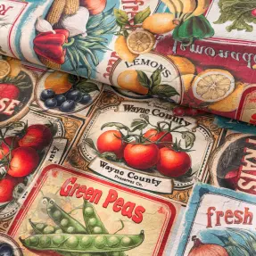 Dekorativna tkanina Vegetables digital print