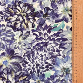 Dekorativna tkanina Peony blue digital print