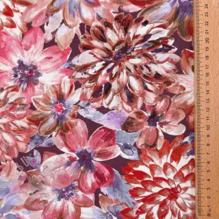 Dekorativna tkanina Peony orange digital print