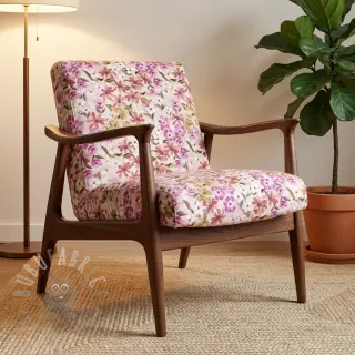 Dekorativna tkanina Floralia pink digital print