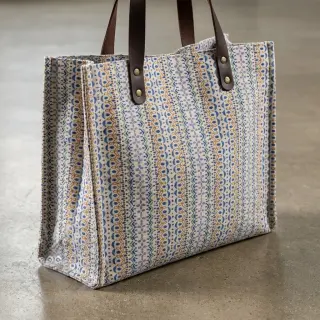 Dekorativna tkanina Linenlook Blue pattern digital print