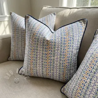 Dekorativna tkanina Linenlook Blue pattern digital print