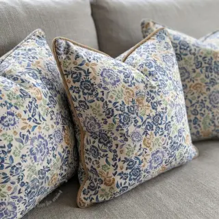 Dekorativna tkanina Linenlook Blue roses digital print