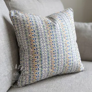 Dekorativna tkanina Linenlook Blue pattern digital print