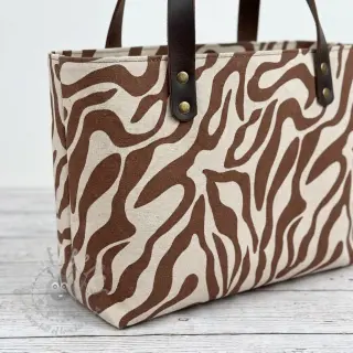 Dekorativna tkanina Linenlook Animal dark brown