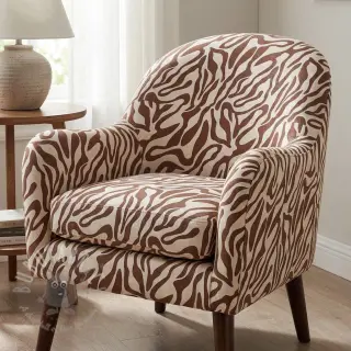 Dekorativna tkanina Linenlook Animal dark brown