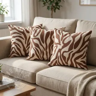 Dekorativna tkanina Linenlook Animal dark brown