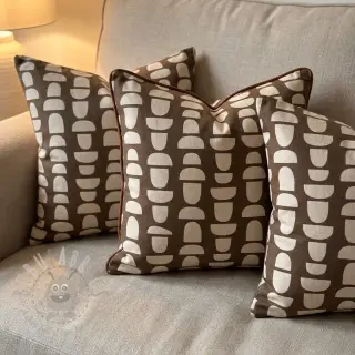 Dekorativna tkanina Linenlook Abstract brown