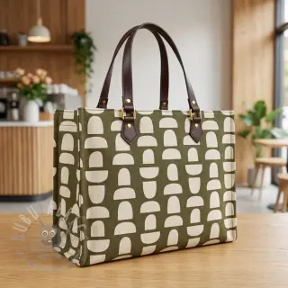 Dekorativna tkanina Linenlook Abstract green