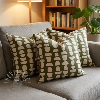 Dekorativna tkanina Linenlook Abstract green