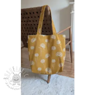 Dekorativna tkanina Linenlook Elegant dandelion golden yellow