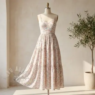 Liocel s lanom i svilom Retro Flowers design E