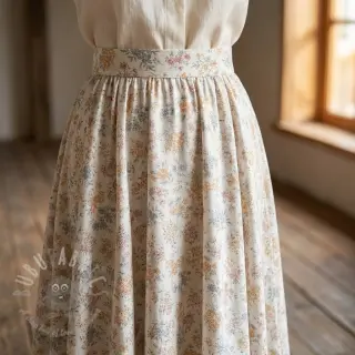 Liocel s lanom i svilom Retro Flowers design E