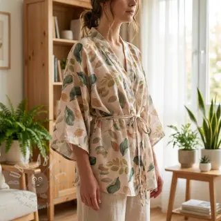 Liocel s lanom i svilom Retro Flowers design A
