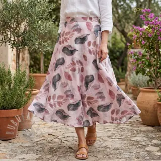 Liocel s lanom i svilom Retro Flowers design B