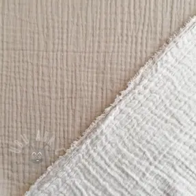 Tetra Tkanina/Muslin DOUBLE FACE pebble