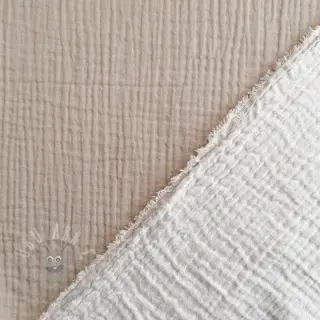 Tetra Tkanina/Muslin DOUBLE FACE pebble