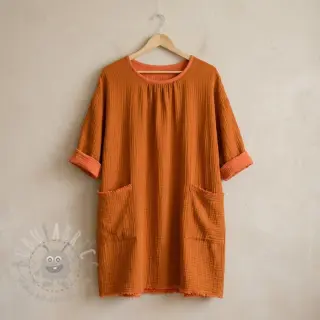 Tetra Tkanina/Muslin DOUBLE FACE brick