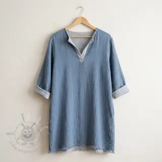 Tetra Tkanina/Muslin DOUBLE FACE cloud blue