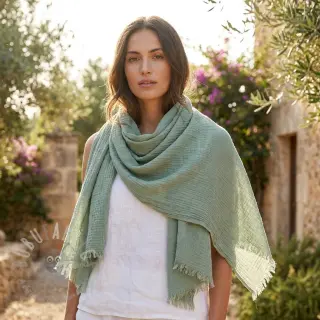 Tetra Tkanina/Muslin DOUBLE FACE light mint