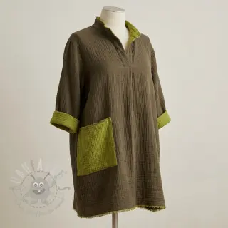 Tetra Tkanina/Muslin DOUBLE FACE army