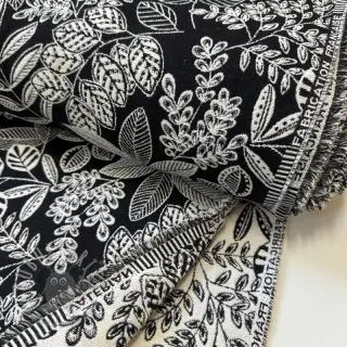 Dekorativna tkanina jacquard Valerian allover noir