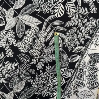 Dekorativna tkanina jacquard Valerian allover noir