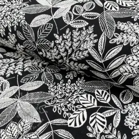 Dekorativna tkanina jacquard Valerian allover noir