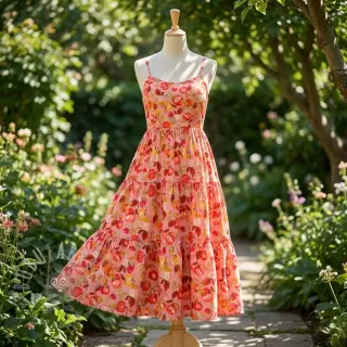 Viskoza RAYON POPLIN Fruity design B