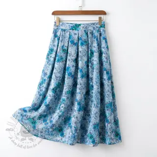 Viskoza RAYON POPLIN Flower sea design D