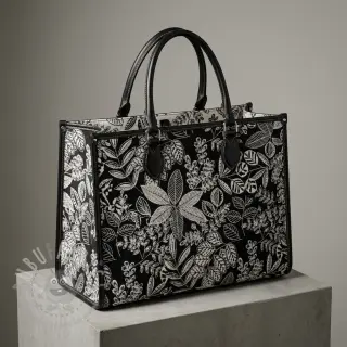 Dekorativna tkanina jacquard Valerian allover noir