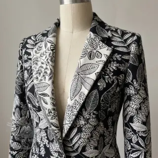 Dekorativna tkanina jacquard Valerian allover noir