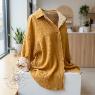 Tetra Tkanina/Muslin DOUBLE FACE old yellow