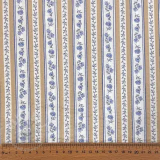 Pamuk BUBBLE Stripes with flowers digital print