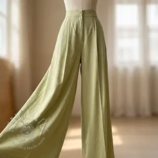 Viskoza s lanom WASHED light lime