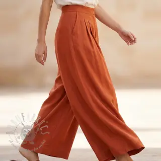 Viskoza s lanom WASHED terracotta