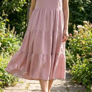 Viskoza s lanom WASHED old rose
