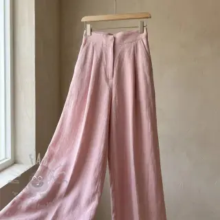 Viskoza s lanom WASHED old rose