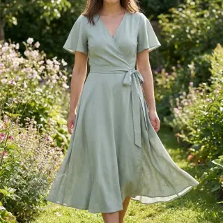 Viskoza s lanom WASHED mint