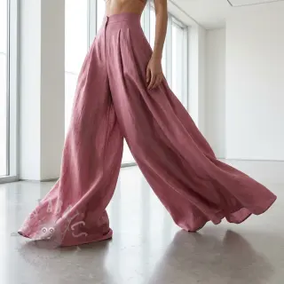 Viskoza s lanom WASHED old pink