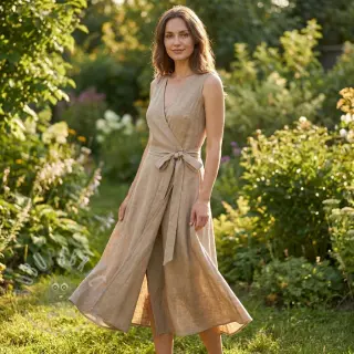 Viskoza s lanom WASHED sand