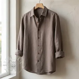 Viskoza s lanom WASHED taupe