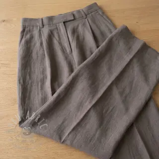 Viskoza s lanom WASHED taupe